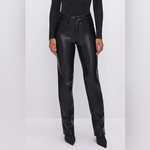 NWT GA GOOD ICON FAUX LEATHER PANTS sz 14/32
